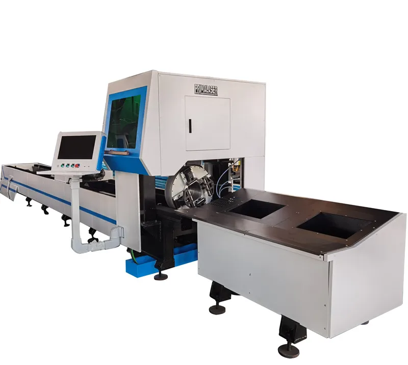 Prima 1000W 2000W 3000W Hydraulic CNC Fiber Tube Laser Cutting Machines For Steel Metal