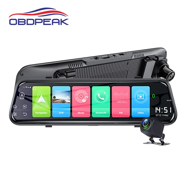 10 Inch Car DVR Dashcam 4G Android 8.1 ADAS Stream Media GPS Navigation 1080P WIFI Dash Cam Car Camera Auto Video Recorder Dvr