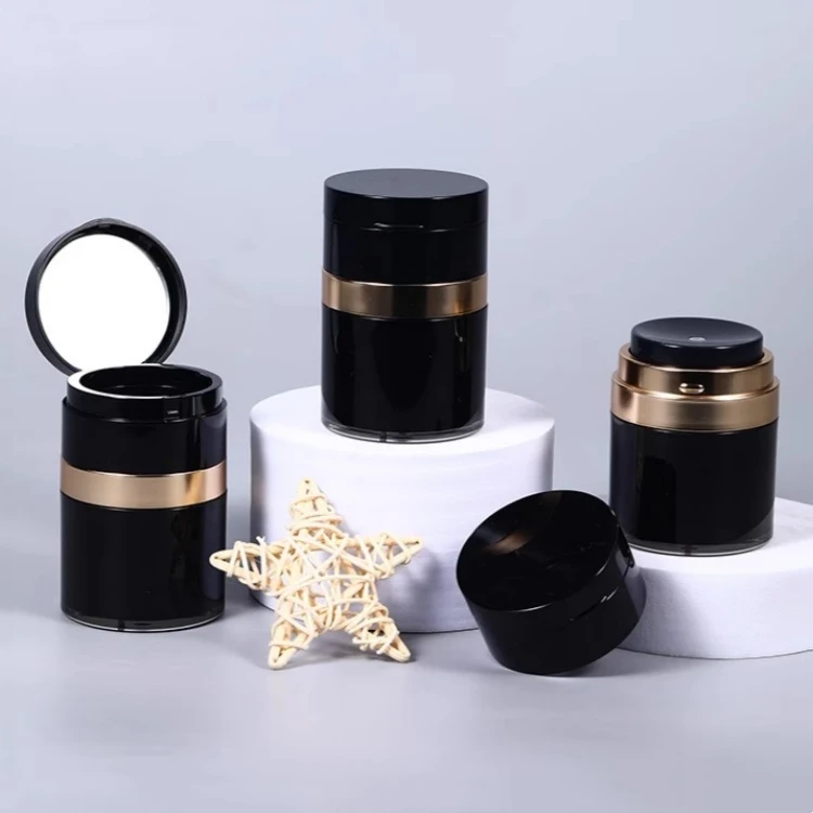 custom empty Luxury 15ml 30ml 50ml Cream cosmetic lotion serum plastic pump refillable acrylic airless pump bottle with pump