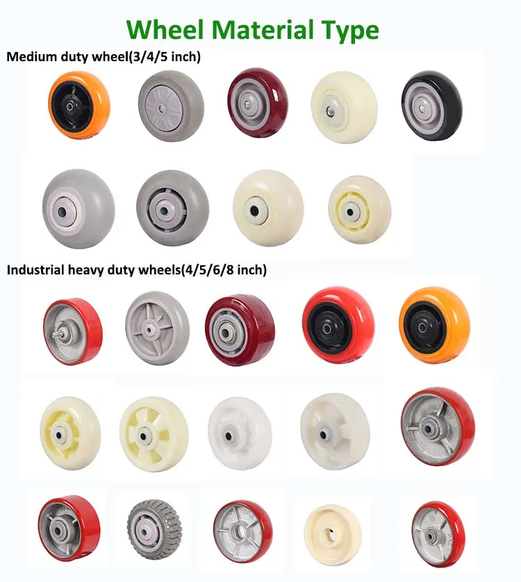 Polyurethane wheel style 4 inch medium duty red pu caster wheel 100*32mm pu castor with double bearing