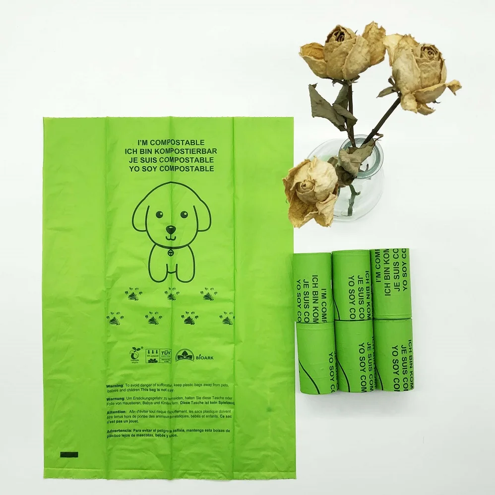 Cornstarch Plant Based Eco Friendly Doggy Poop Bag Biodegradable Dog Poo Bags