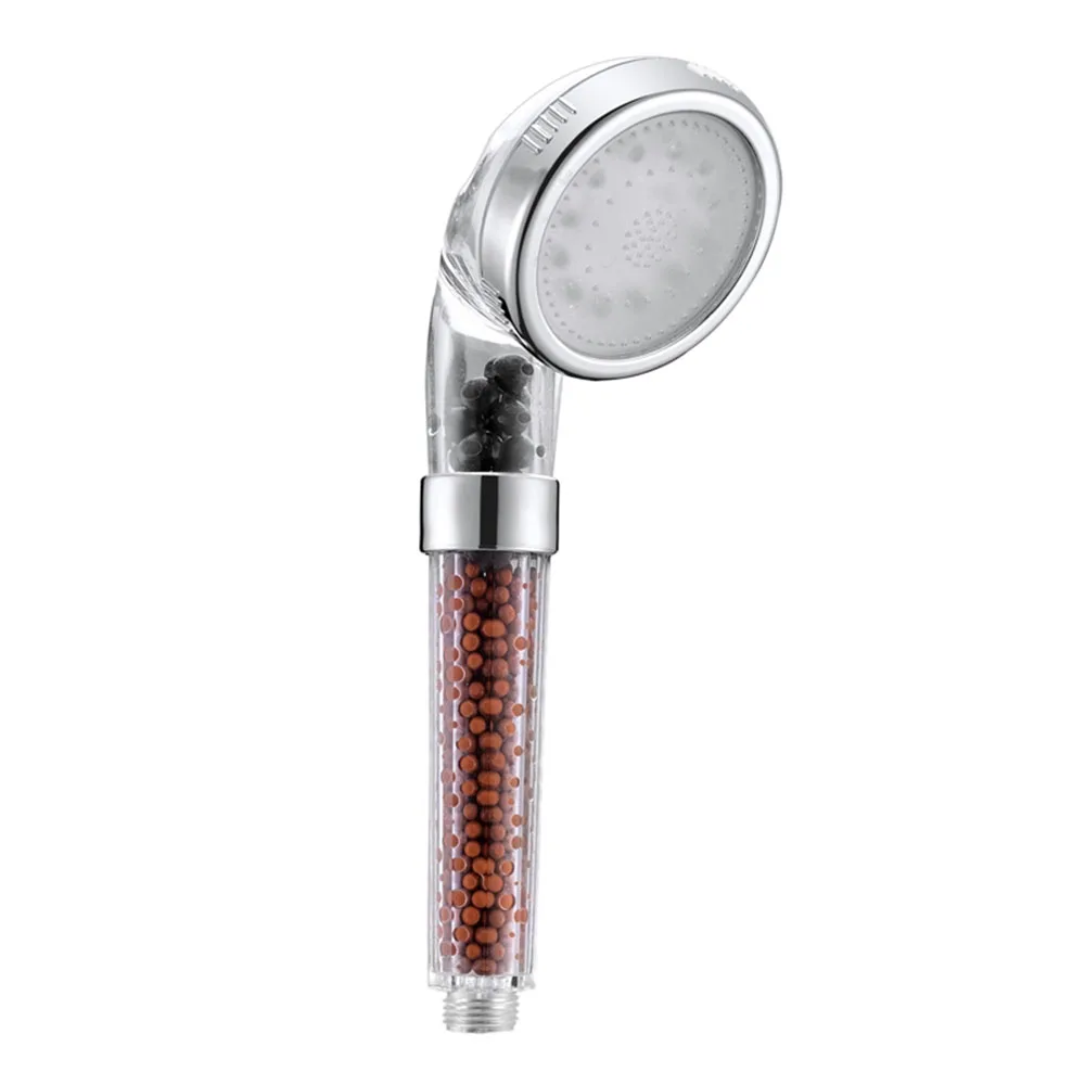 Temperature Sensor Automatic Color Changing Negative ionic stone led massage shower head