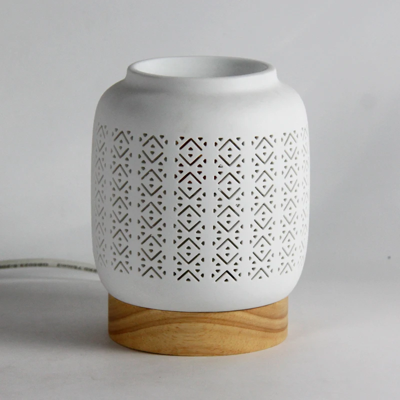 Mini Desk Wax Heater Ceramic Oil Burner Electric Aroma Lamp Plug In Fragrance Perfume Table Lamp Wax Melt Warmers