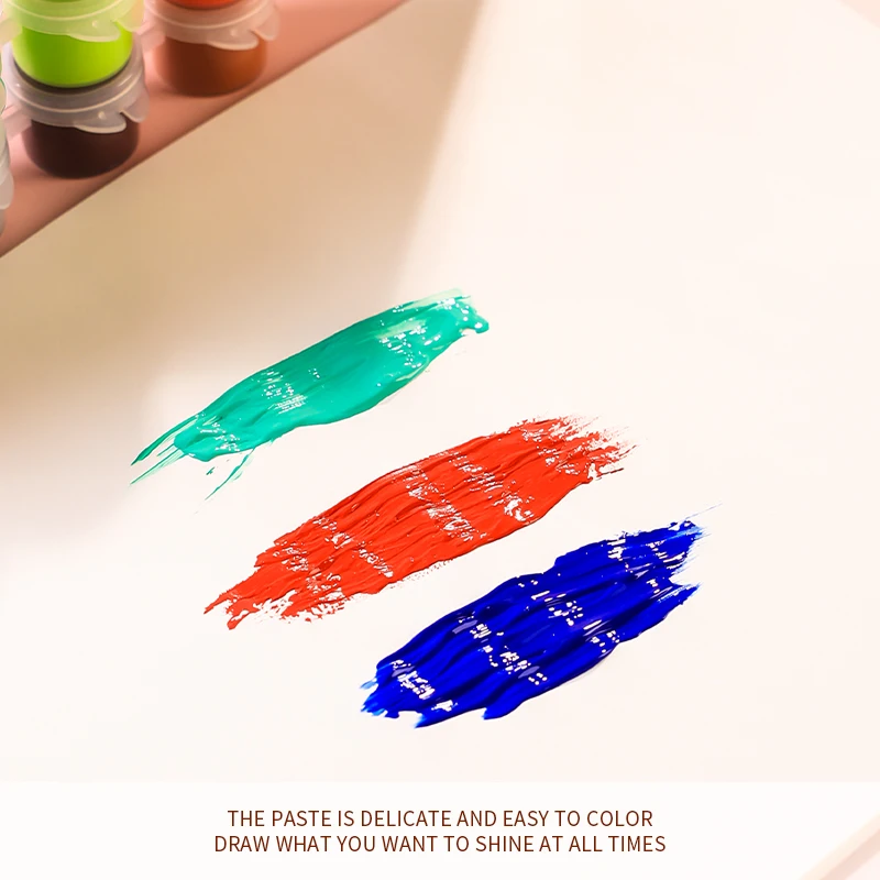 High Quality Paints Acrylic 24/48 Colors Paints Strips With Brush For Kids 5 Ml Acrylic Paint Set With Brush