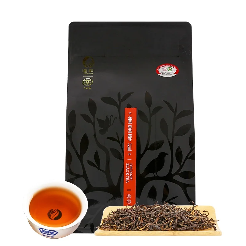 
 черный чай без загрязнения полный ферментированный традиционный процесс красный суп красные листья органический черный чай  