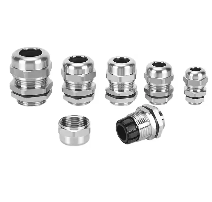 Wholesale Nickel-plated sealing locking glands cable fixing M6-M75 metal cable waterproof joints