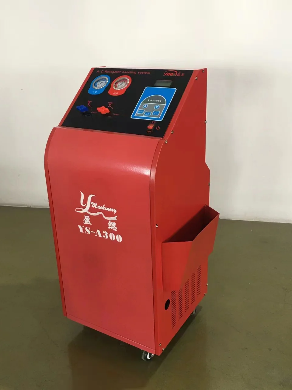 Automobile refrigerant recovery and filling machine