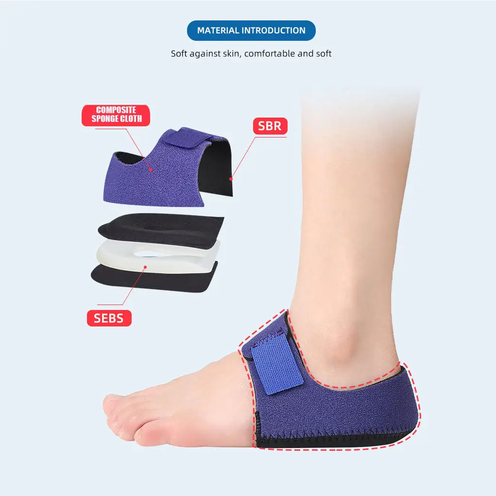 New heel pain relief Achilles tendonitis SBR neoprene plantar fasciitis Heel cups cushion