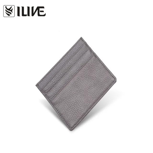 Genuine Leather RFID Blocking Business Card Holder Case Visa Credit Cards
