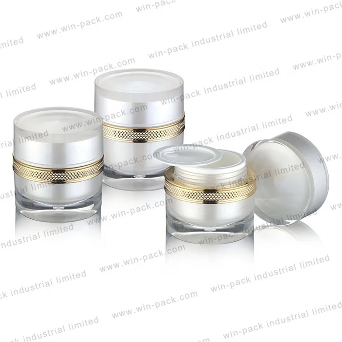 30ml 50ml 100ml 120ml cosmetic luxury round plastic acrylic elegant airless pump lotion bottle set and cream jar