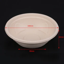Biodegradable Sugarcane Fast Food Package disposable Degradable environmental protection salad bowl with lid