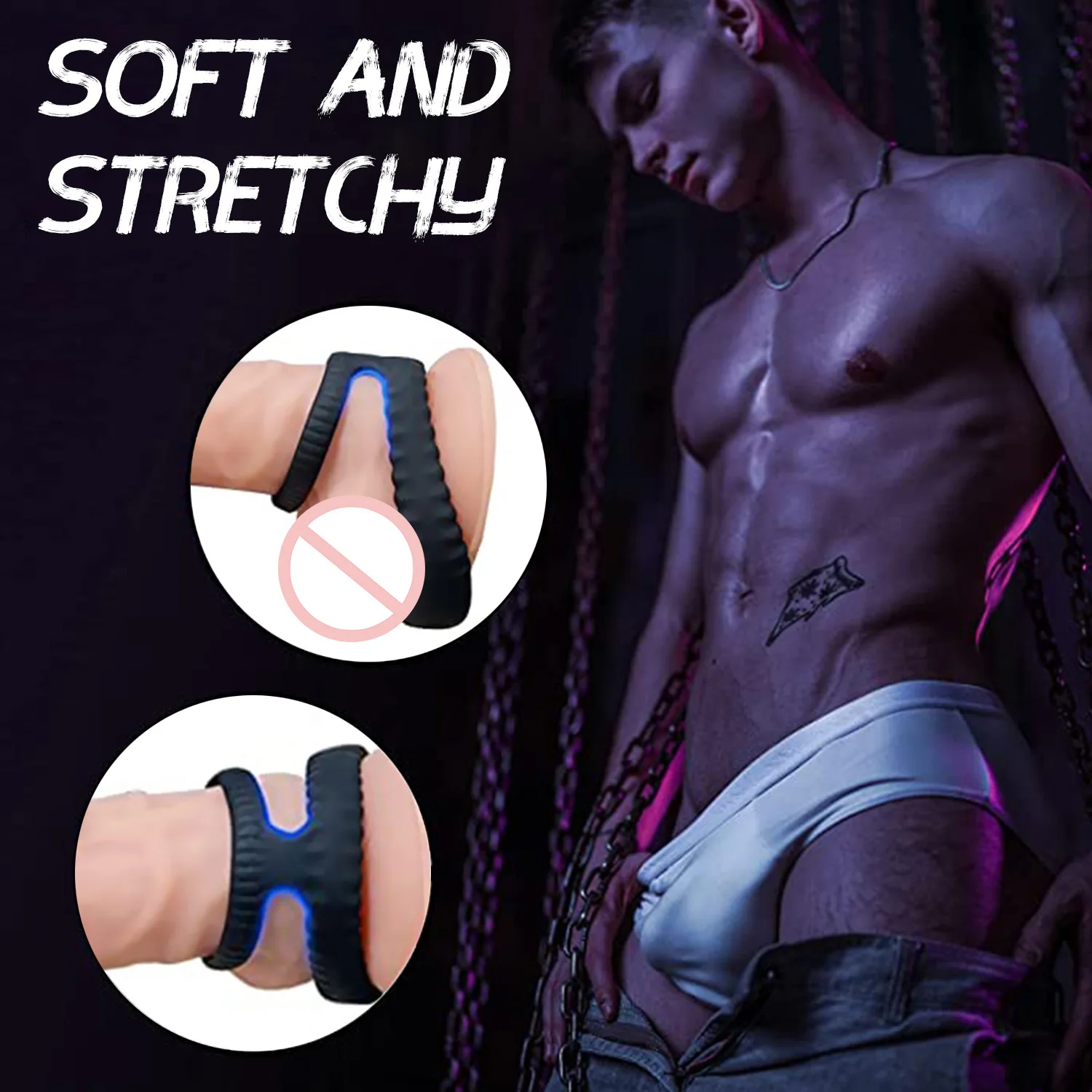 USB electric delay ejaculation dual penis extender lock cock ring vibrator for men