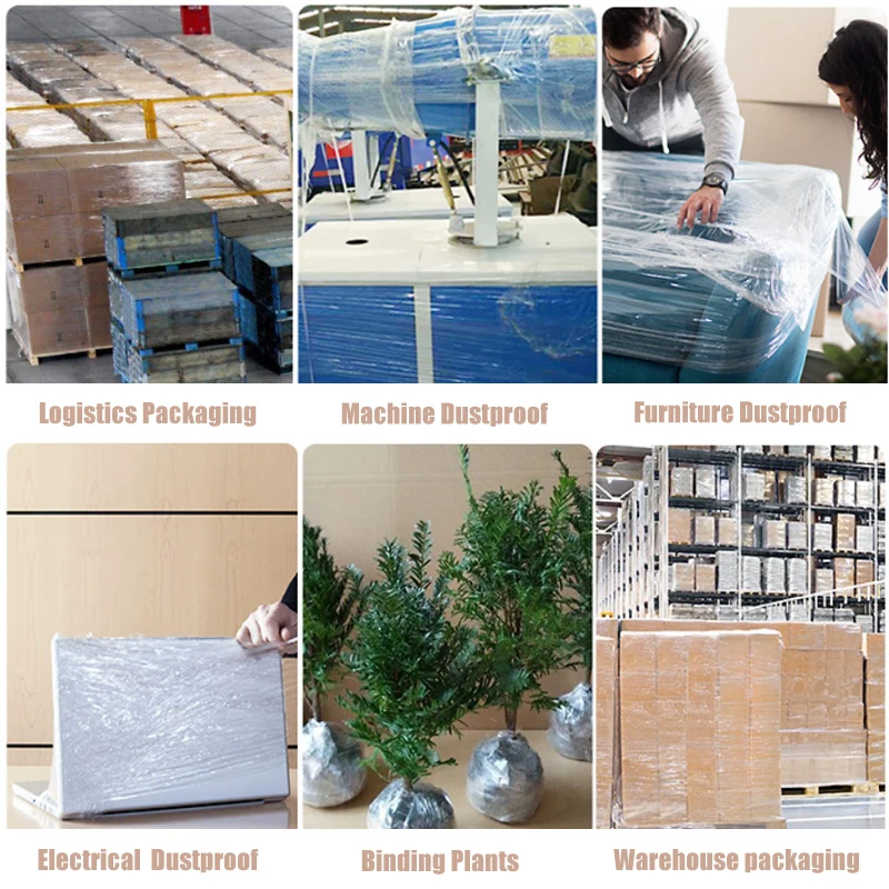 Прозрачная влагостойкая упаковочная пленка для поддонов Pangda 300% Lldpe