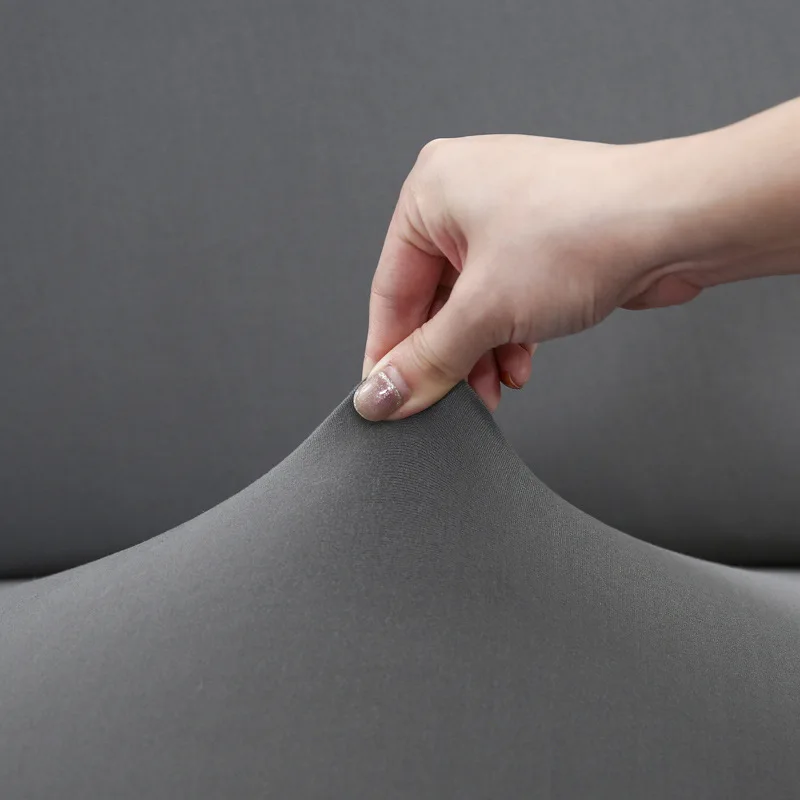 Factory wholesale living room combination L-shaped sofa solid color elastic sofa cover