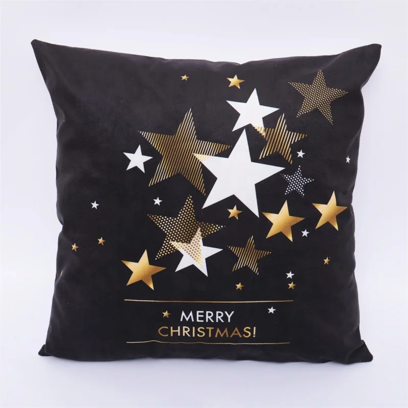 Домашний декор, диван, наволочка, современный черный художественный дизайн, Рождественская наволочка для подушки, домашнее украшение