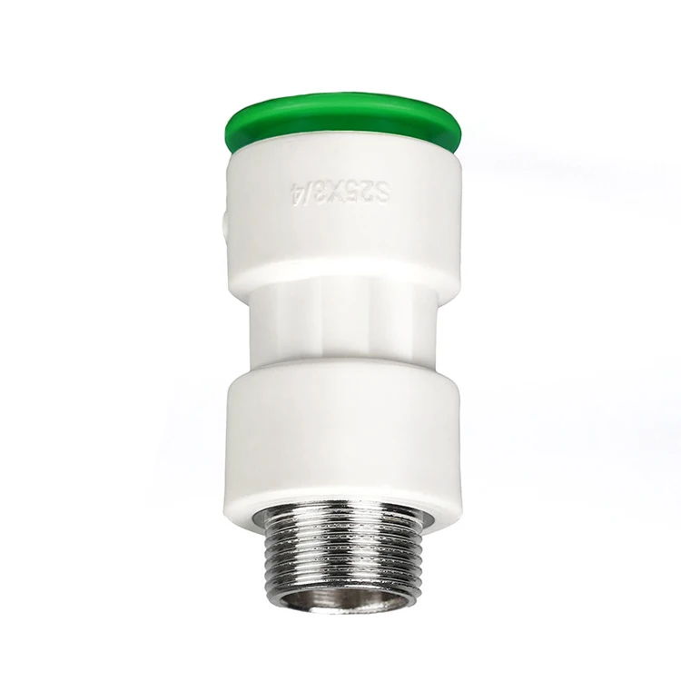 PPR Plastic Connector Stainless Steel Male Thread Push in Type Quick Connection Water Tube Fitting