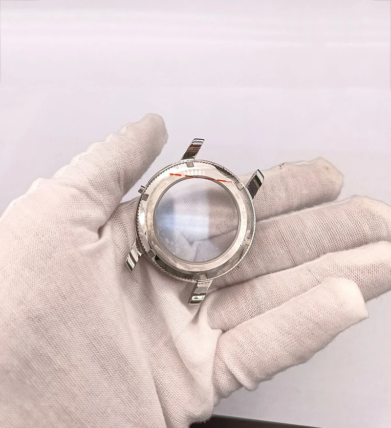 Factory production stainless steel case accessories silver waterproof watch case wholesale