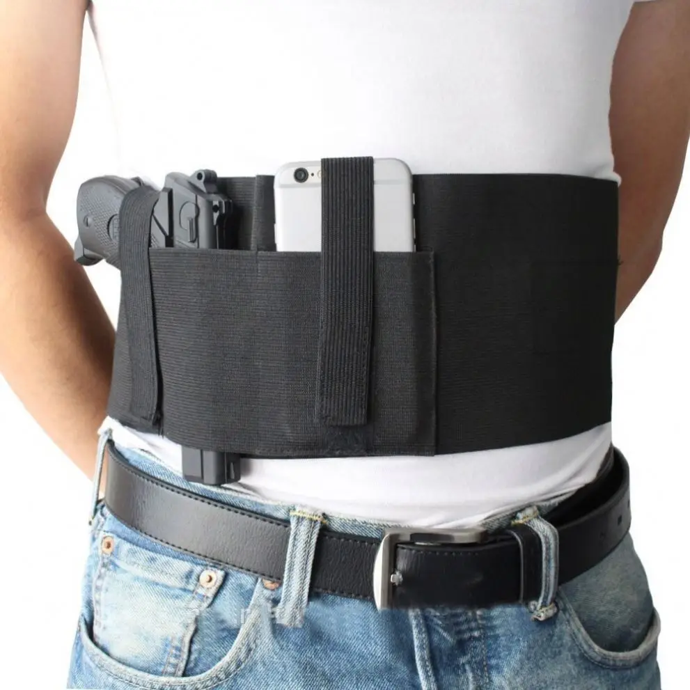 
Custom Military Tactical Concealed Hand Gun Carry Belly Gun Holster Waist Band 