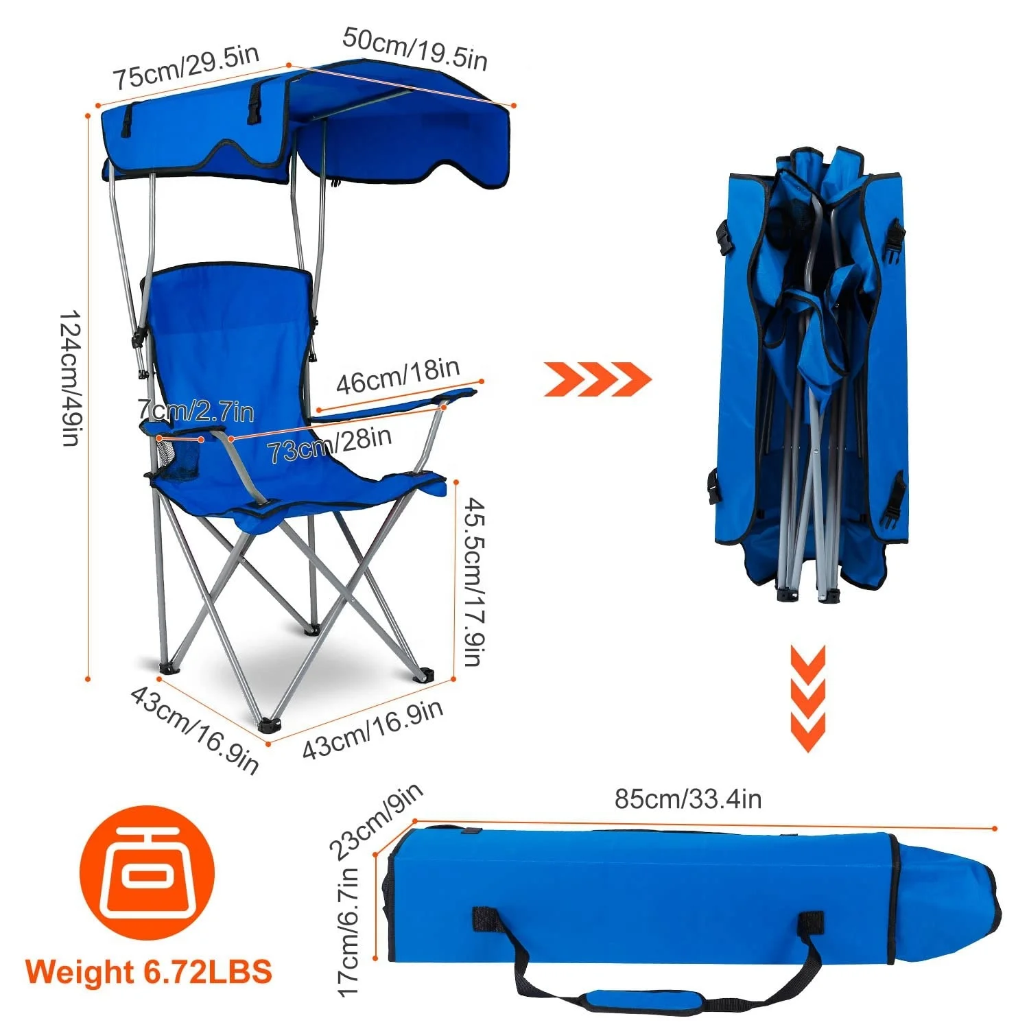 portable backpack rod holder Shade Recliner foldable folding Outdoor camping fishing canopy chairs with canopy umbrella