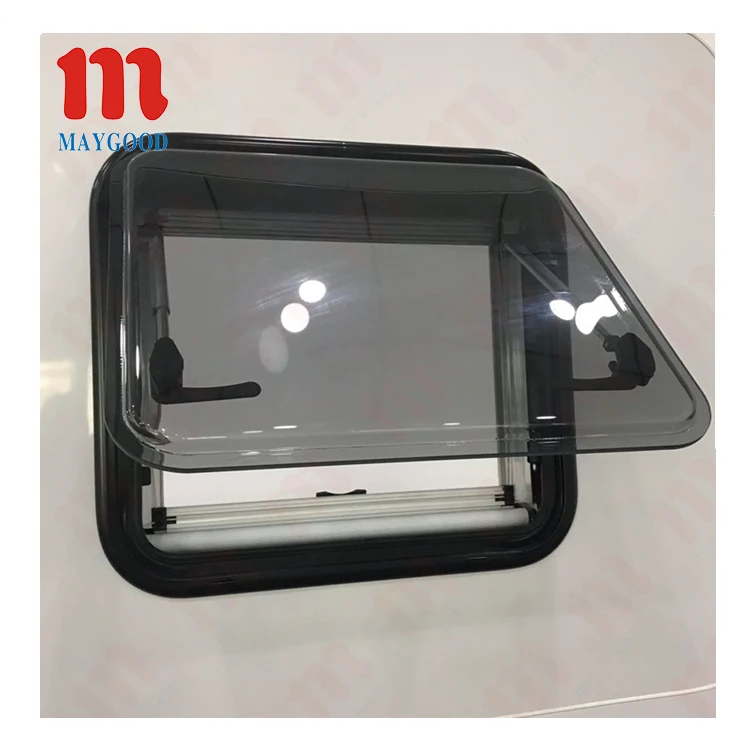 MG 17RW rv round corner window 800X400mm max open angle 70 degree caravan window 25 to 35mm fitting thickness