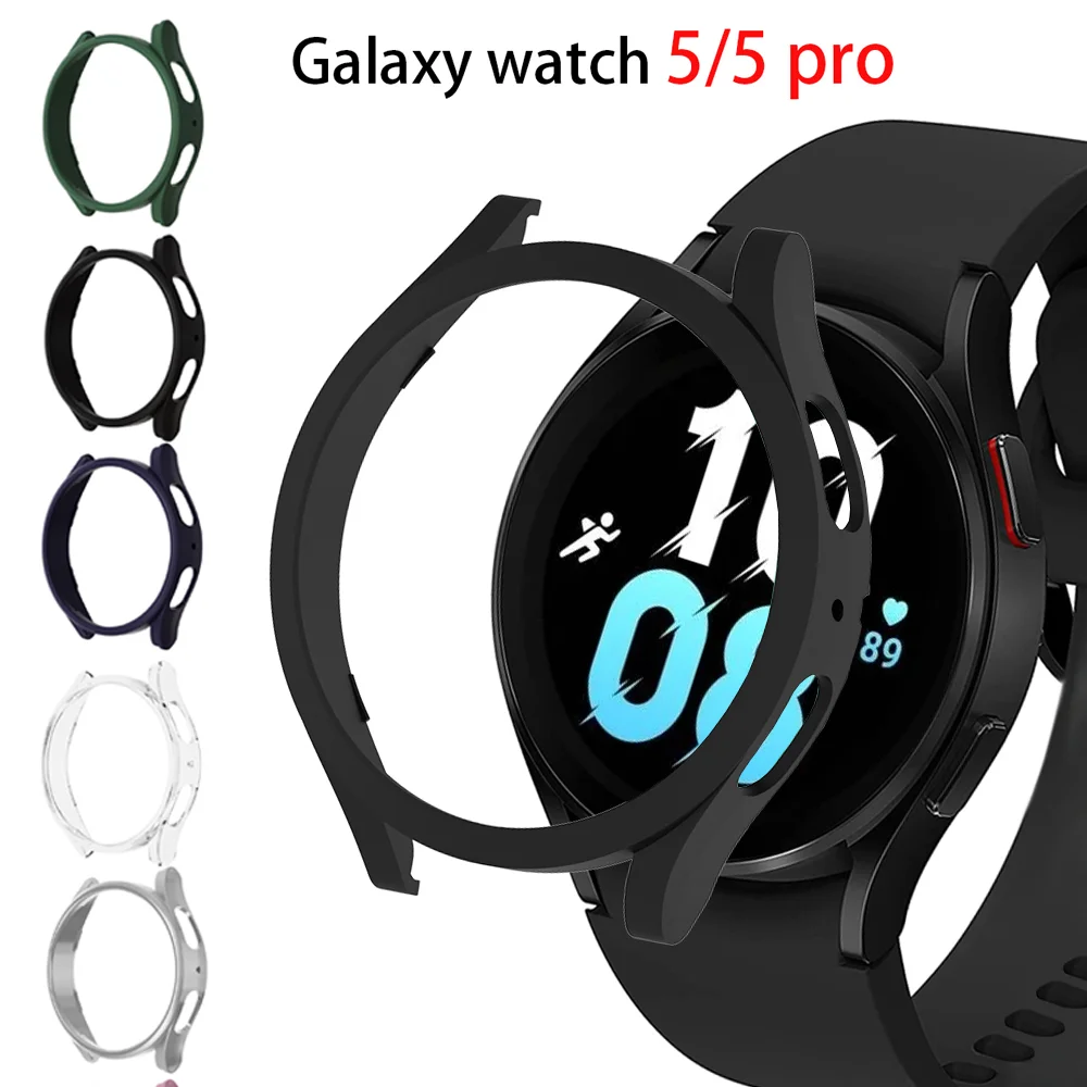 Cover for Samsung Galaxy Watch 5 Case 4 44mm 40mm accessories PC Bumper All-Around Screen Protector Galaxy watch 5 pro 45mm case