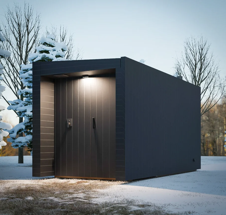 Fired Sauna Cabin House Fired Cube Sauna Room Traditional Wood Spruce Outdoor Modern Solid Wood Villa with Pool 2 Years 40 Mm