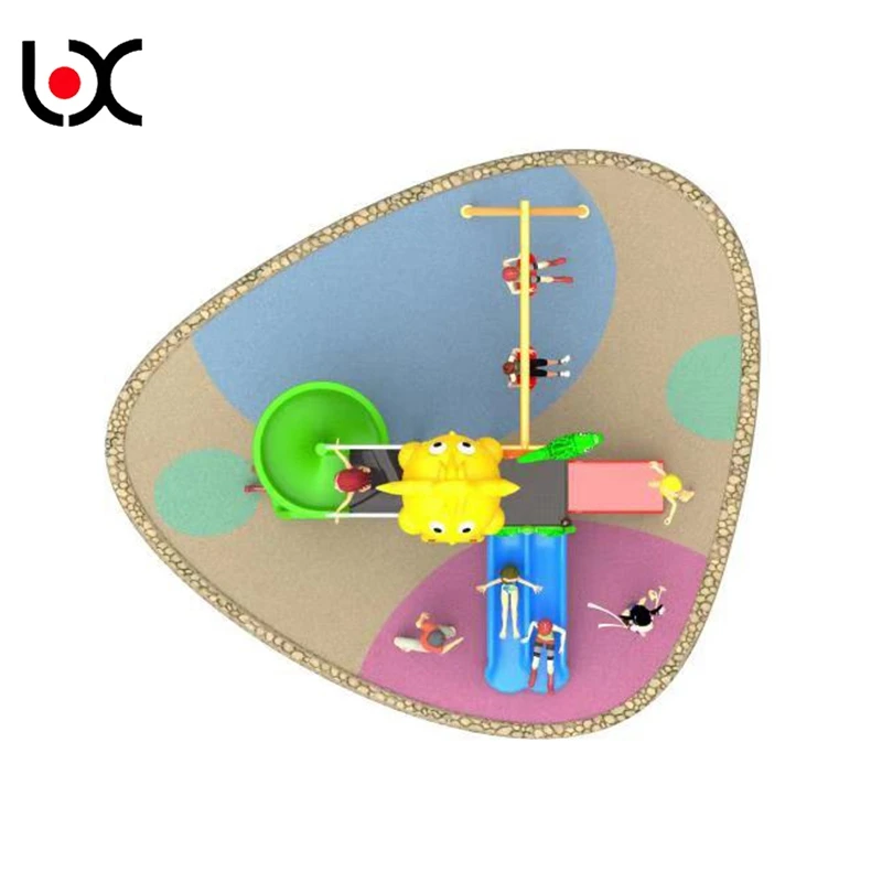 Kids outdoor safety high quality playground plastic garden outdoor playground equipment slide
