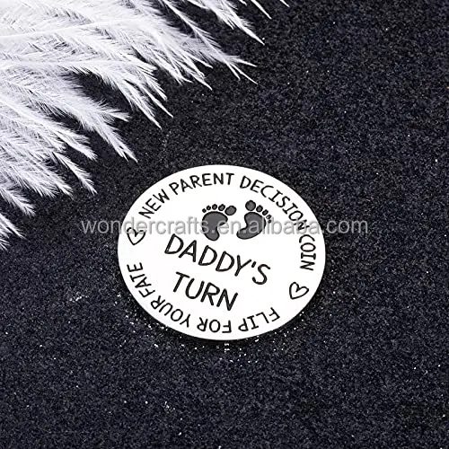 Christmas Birthday Gifts Mothers Fathers Day Mom Dad coin Funny New Mummy Daddy Make Decision Coin Gifts for First Time Parent