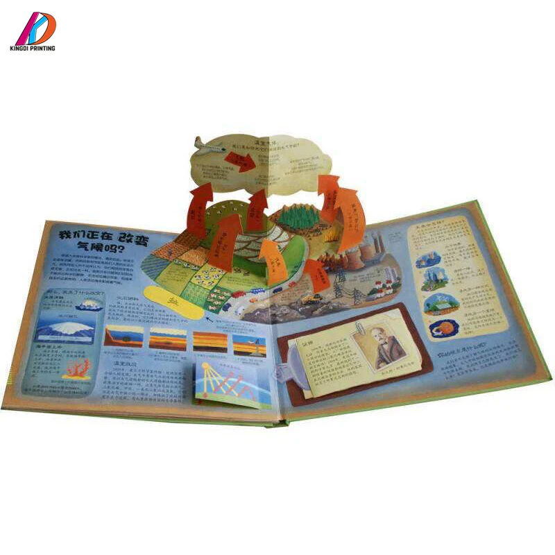 
Supply Colorful High Quality Costom Printed Children Pop-up Cardboard 3D Cartoon Book 
