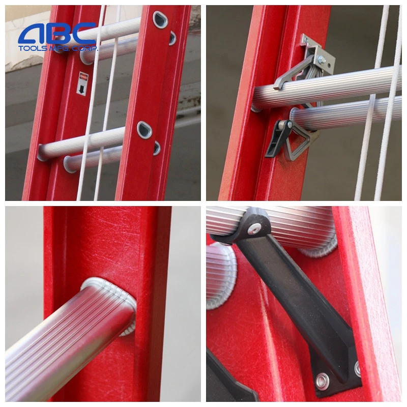 Escalera telescomica de fibra vidrio escada extensiva escalera con