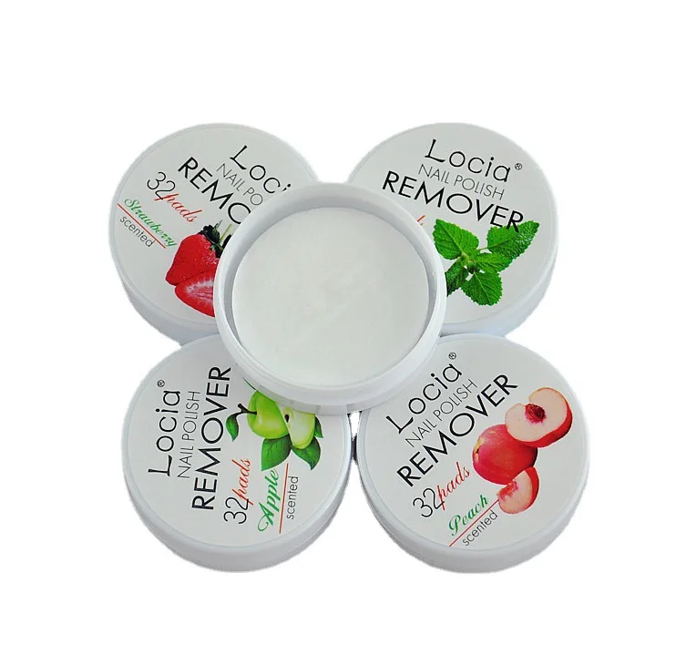 Hot Sale nail polish remover pads for oil based nail polish 6 fruit scents