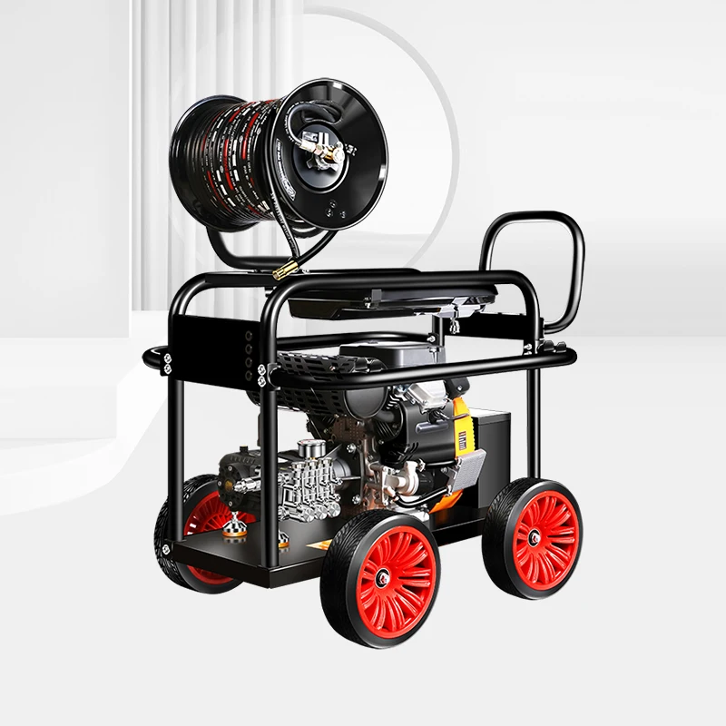37HP бензиновый двигатель для холодной воды высокого давления машина дноуглубительных работ и очистки труб с двумя цилиндрами