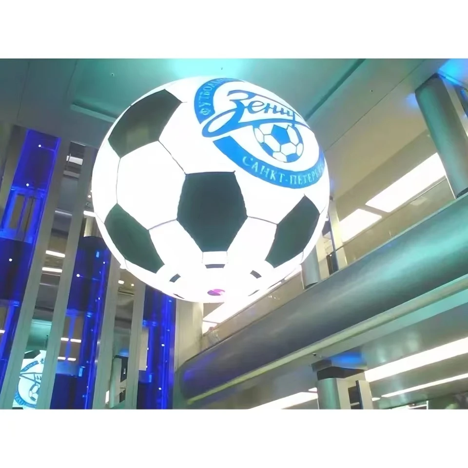 P1.25 P1.5 P1.8 P1.9 P2 P2.5 P3 P4 indoor sphere led displays 360 degree flexible full color indoor ball sphere 3D led screen