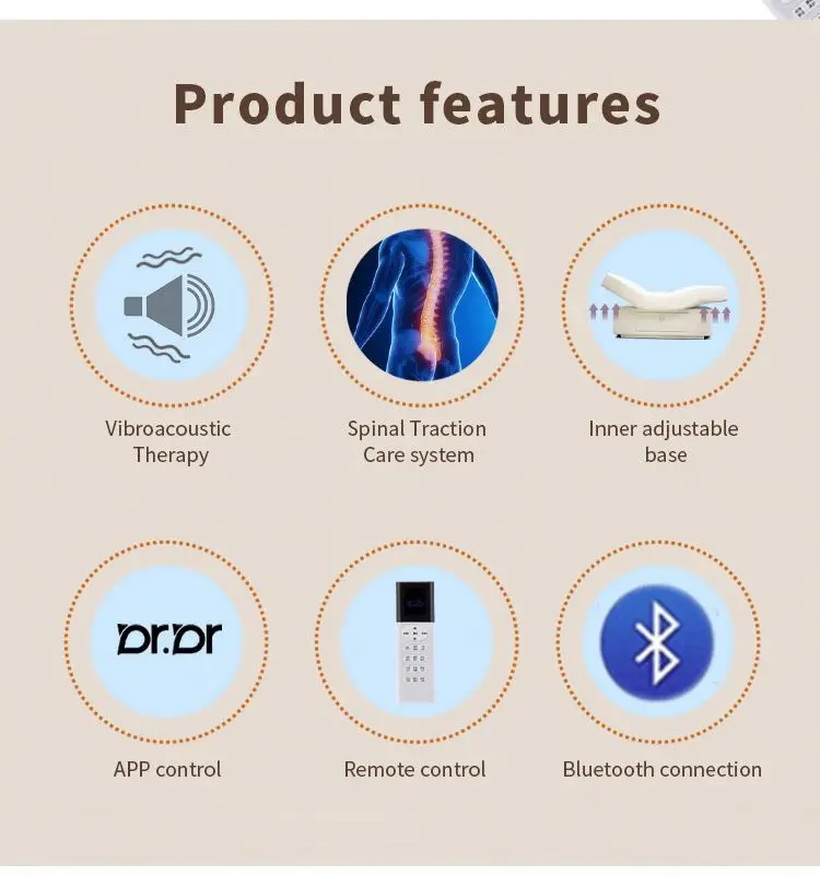 Luxurious New 3 Motors with LED Foot Control Electric Beauty Massage Bed Can Be Customized Color LOGO Beauty Salon Furniture