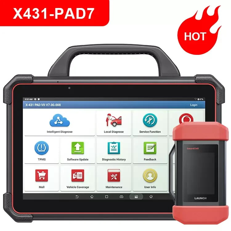Launch X-431 PAD VII PAD 7 Automotive Diagnostic Tool Support Online Coding Programming and ADAS Calibration