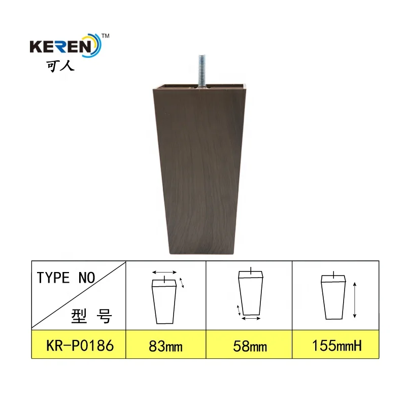 Wholesale 6mm Height Sofa Legs Plastic Furniture Leg Plastic Sofa Legs For Home