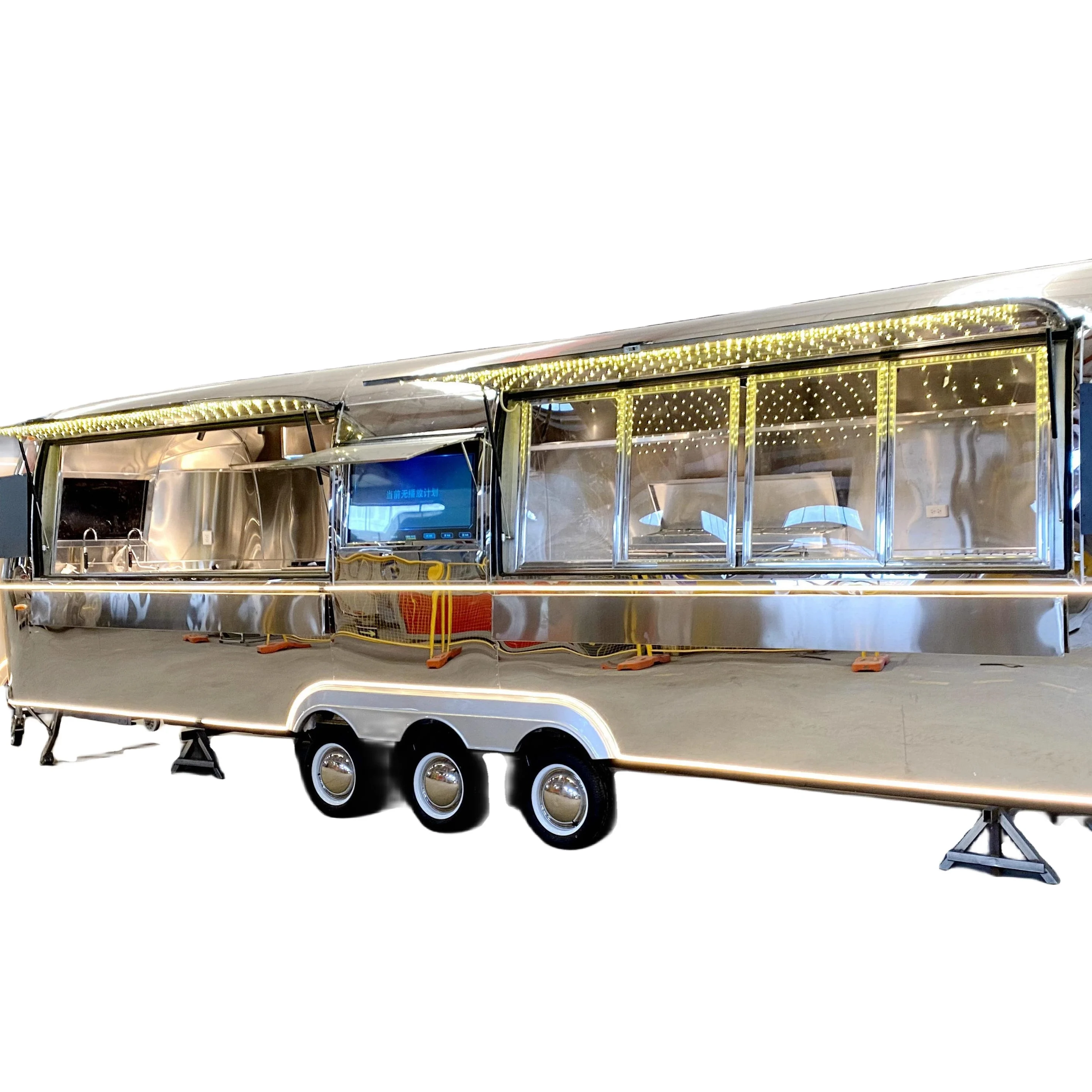 2024 Freezer Food Trailer Juice Bar Kiosk Bar Food Truck Cart Ice Cream Trailer for Sale India Customized Mobile Rcustomizedn/a