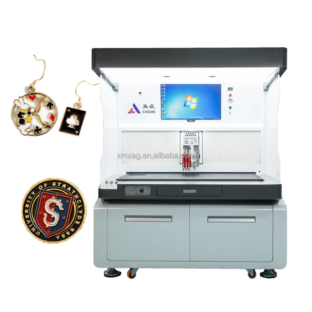 Metal Zipper Head Coloring Machine Double station CCD vision multifunctional automatic color spraying painting machine