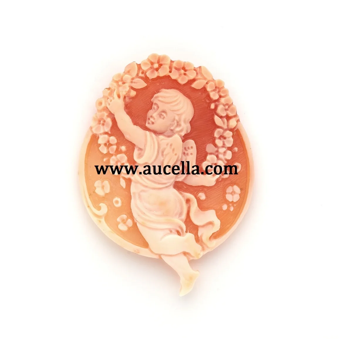 Dancing Angel Carved on Conrelian Cameo Made in Italy Top Product