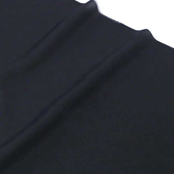 Factory Price Soft Hand Feeling Muslim Fabric 100% Polyester Jet Black Nida Fabric for Abaya and Scarf