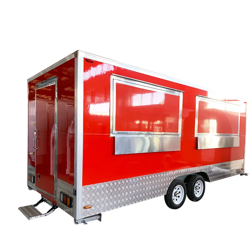 12ft food truck trailer with kitchen equipment USA customized street vending carts snack for sale