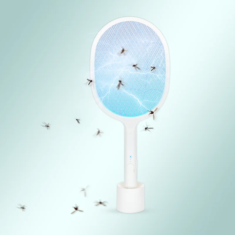 2021 new electric mosquito killer USB Charging indoor and outdoor pest  reject 4V 500mAh Bug zapping racket with COB Lighting