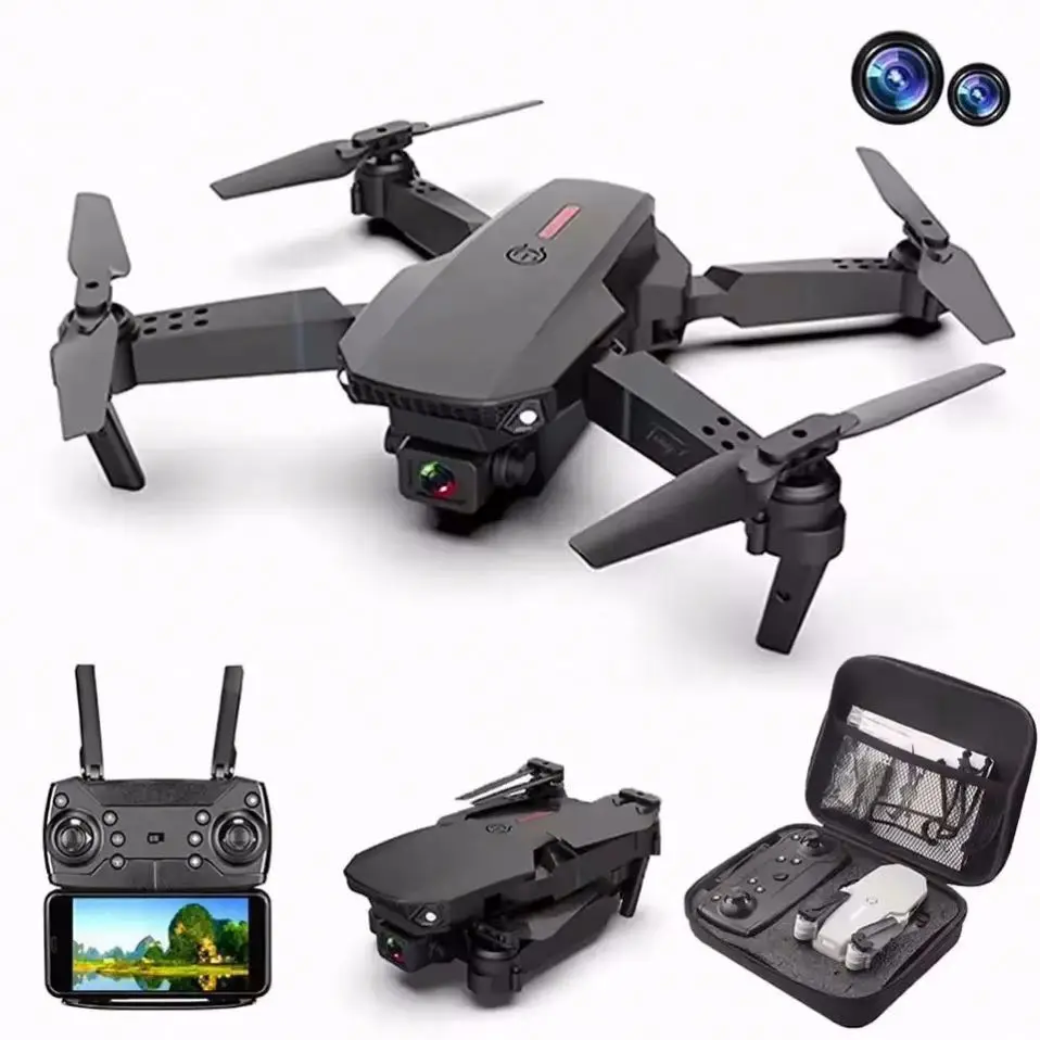 E88 Pro WIFI FPV Drone With Wide Angle HD 4K 1080P Camera Height Hold RC Foldable Quadcopter Drone Gift for children