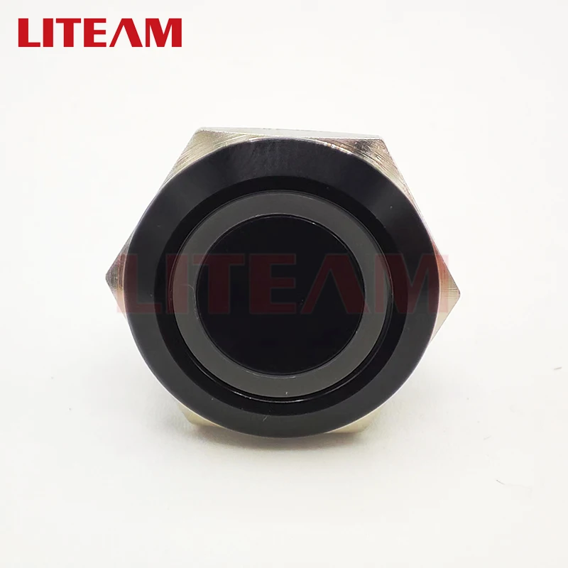 Customized 19mm 22mm Black Short Body Flattest 12mm 16mm Metal Momentary Waterproof 3V-6V Led Illuminated RGB Push Button Switch