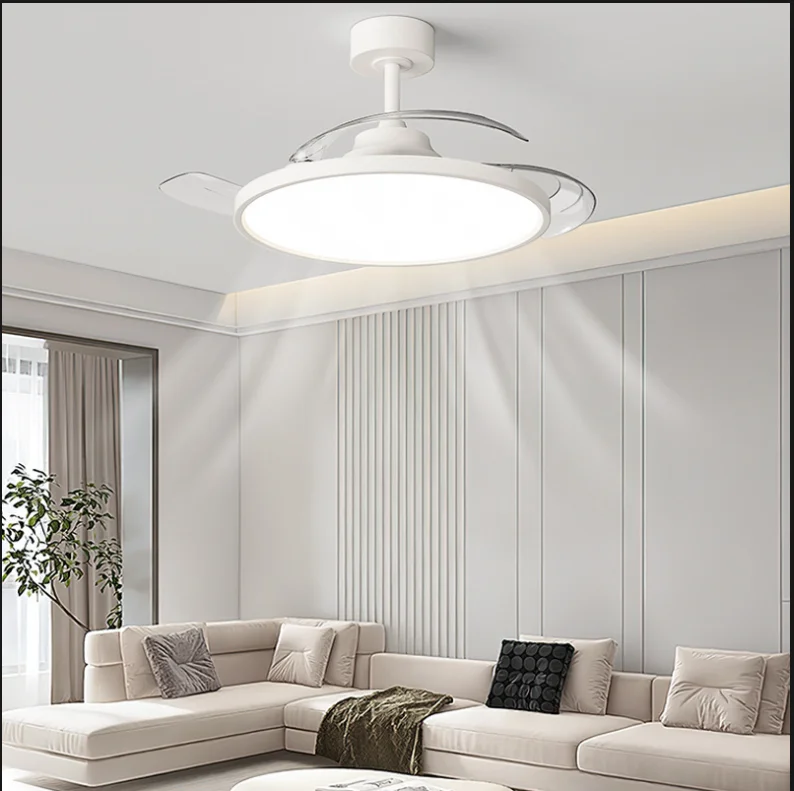 2024 Popular 3 Blades Fan Lamp  Dimmable  Surface Mount Light Ceiling Fans for Bedroom Living Room