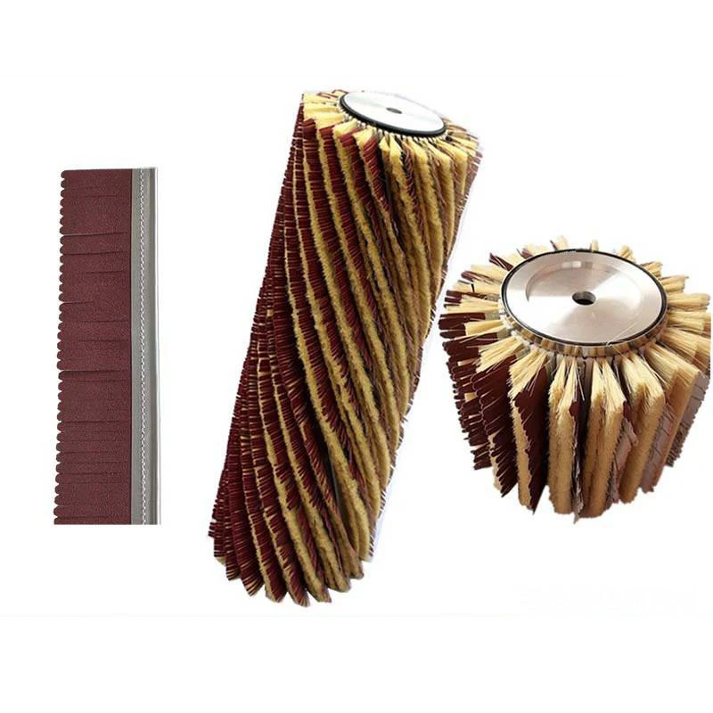 Rotary Tampico Fiber Sandpaper Brush for Woodworking Sander Grinding Wheel Fittings Furniture groove Line Polishing