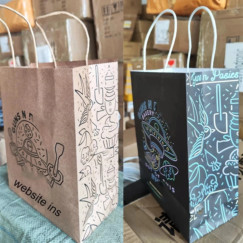 Giant Matte Euro Tote White Paper Bag Ribbon Handle Eurototes shopping luxury retail hard brown white stamping gold foil logo