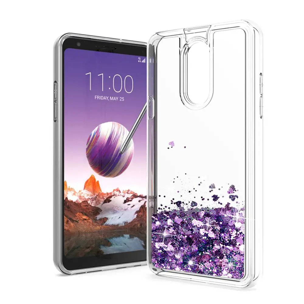
Luxury glitter phone case shockproof Girly quicksand phone case for LG stylus 5 for moto 