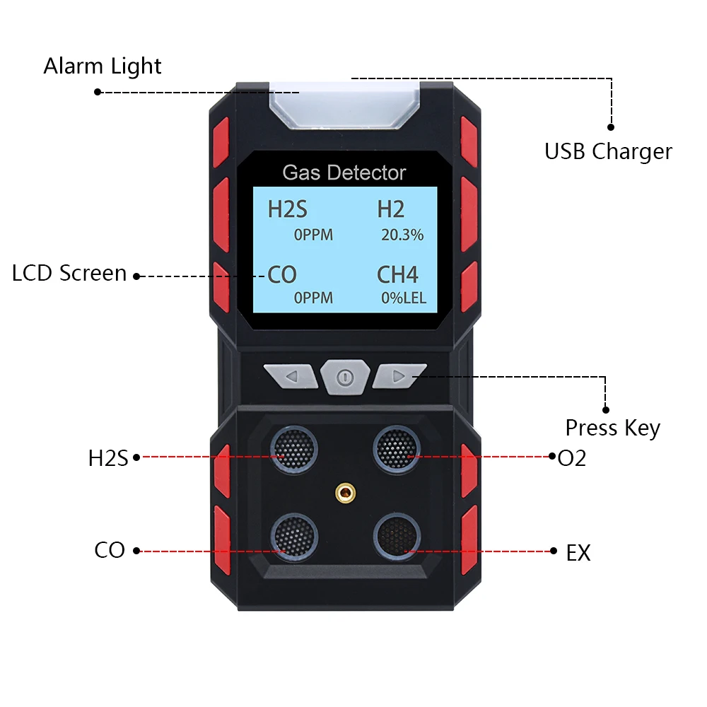 Factory Wholesale Portable Multi Gas Analyzer Combustion Flue Gas Leak Detector