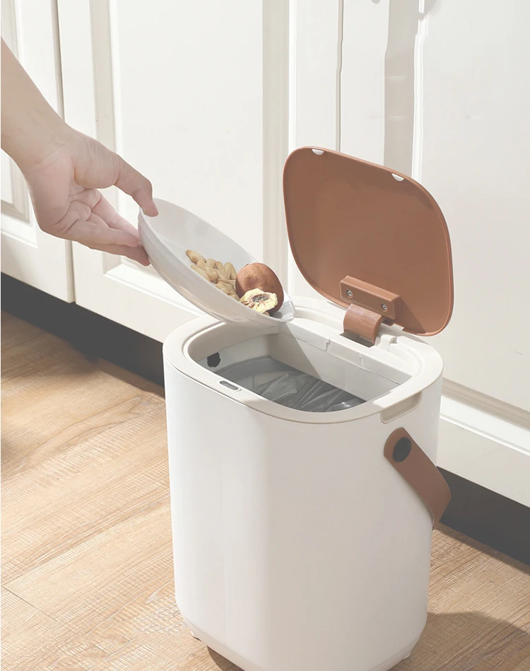 High Quality Plastic Smart Trash Can Intelligent Automatic Rectangular Dustbin Waste Bins Hanging Garbage Storage Organizer